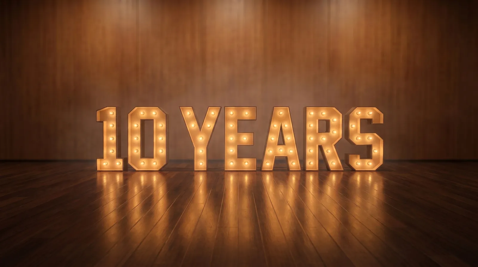Lichtletters 10 YEARS huren — feesthuur.nl