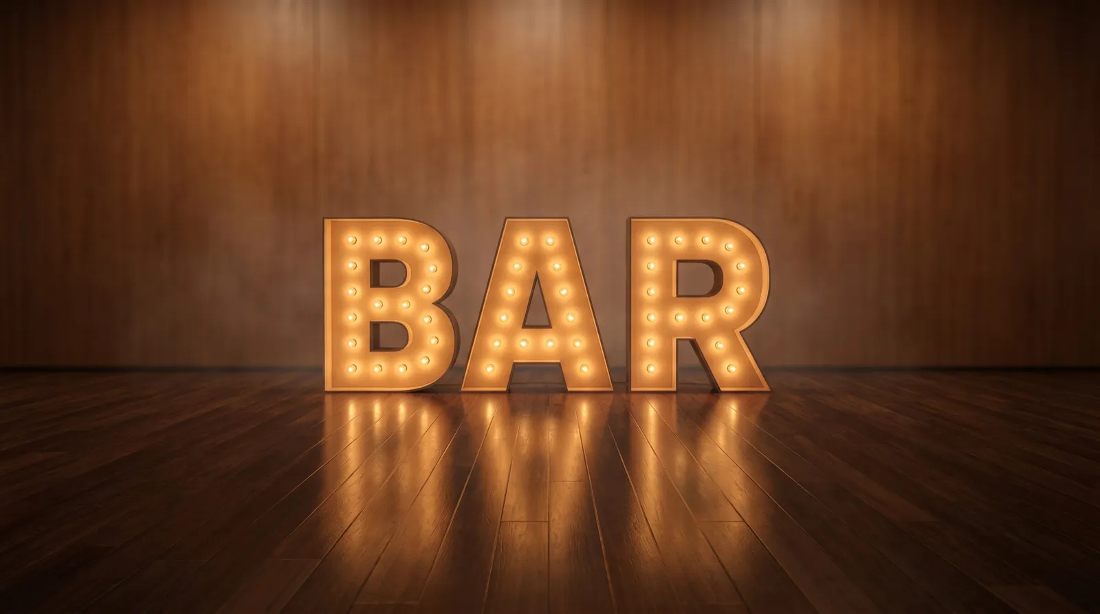 Lichtletters BAR huren — feesthuur.nl